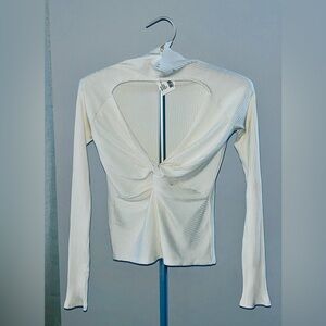 NWT Enzo Costa Open Back Ribbed Top